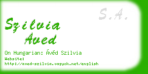 szilvia aved business card
