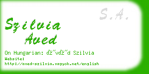 szilvia aved business card